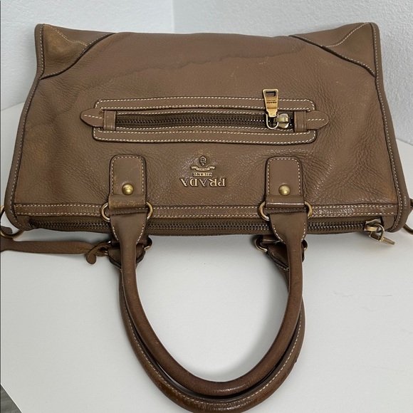 ?Authentic Prada Leather Handbag? main image 6